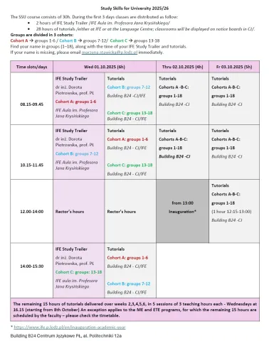 schedule 
